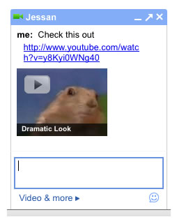 Видео в чате gmail